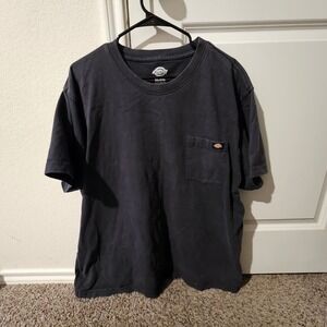 Dickies Mens 2XL Pocket T-Shirt Black Workwear Short Sleeve Cotton Casual